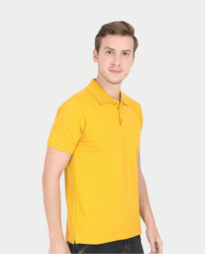 Merchandastic Basics Mustard Yellow – Men’s Polo Tshirt - Merchandastic!