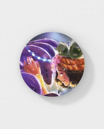 Krishna and Sheshnag round coaster