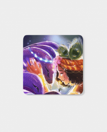 Krishna and Sheshnag square coaster