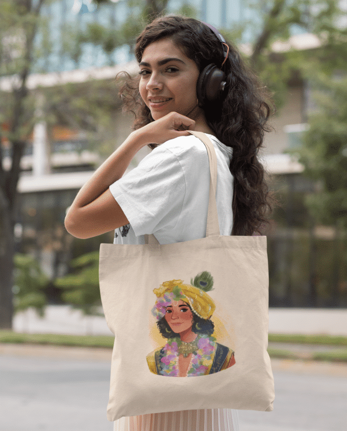 Krishna Potrait Tote Bag 2